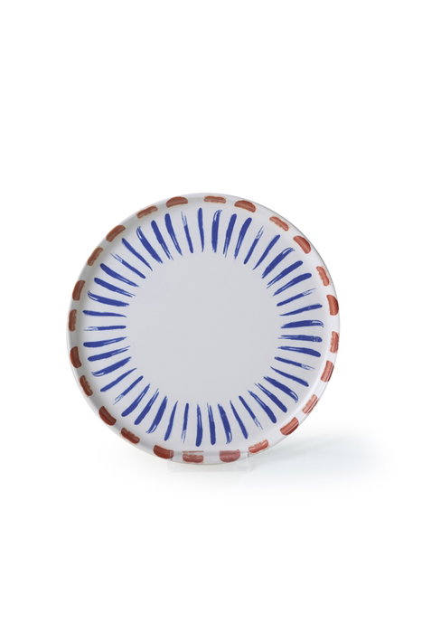 Hermia X000158210000000000000000 Juego para Servir Tartas, Gres Cerámico, Blanco Mate, 22 cm